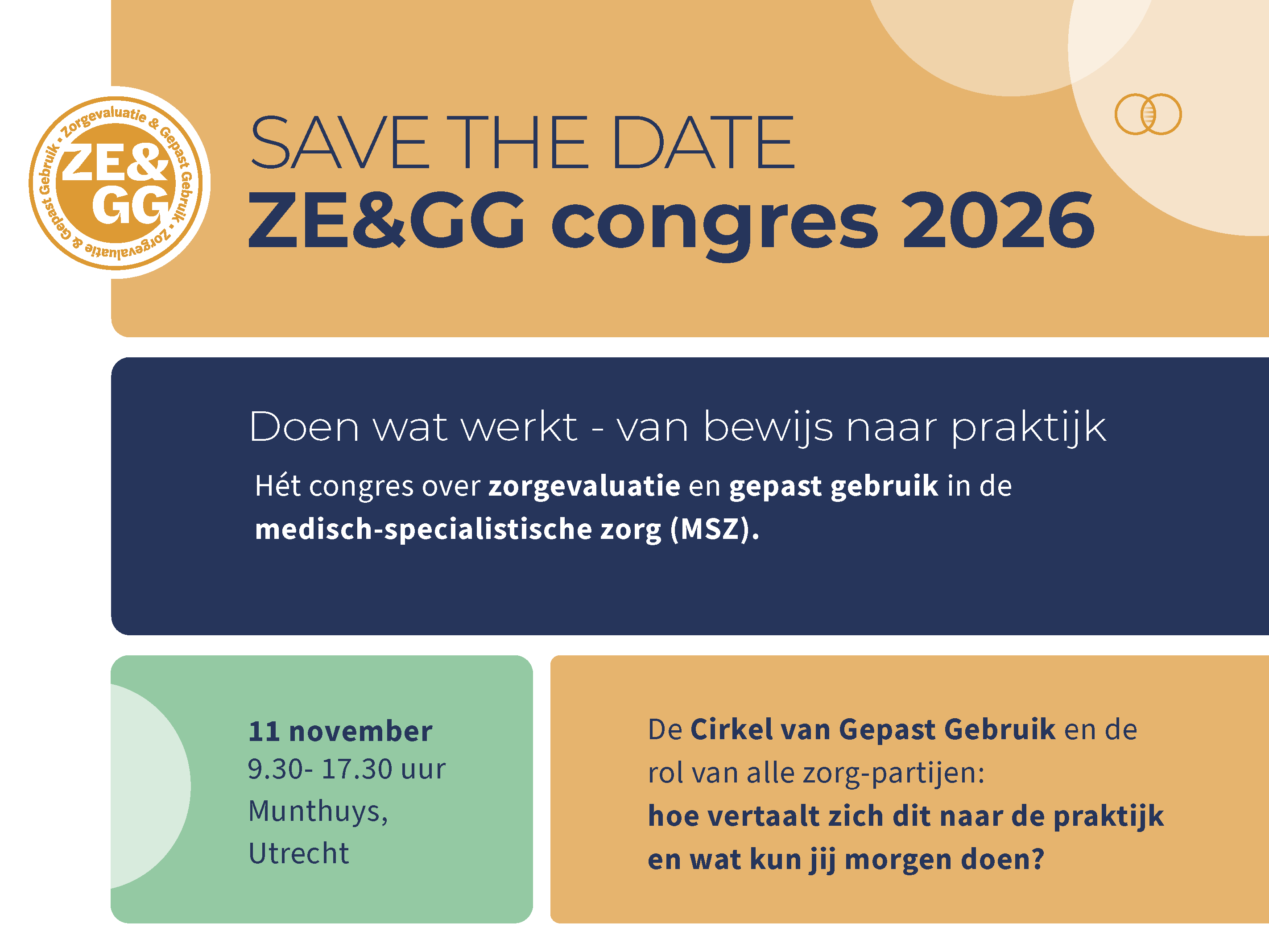  Save the date -ZEGG Congres 2026